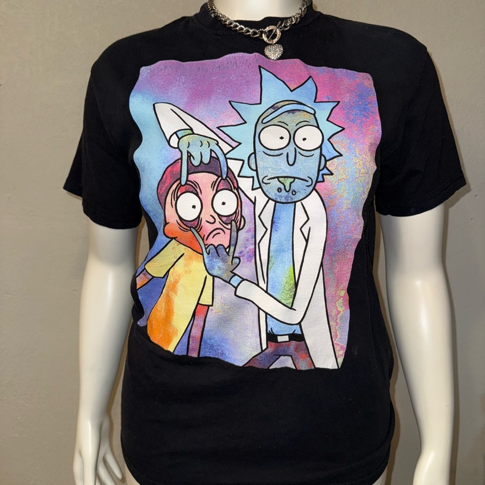Ripple Junction Black Rick and Morty T-Shirt